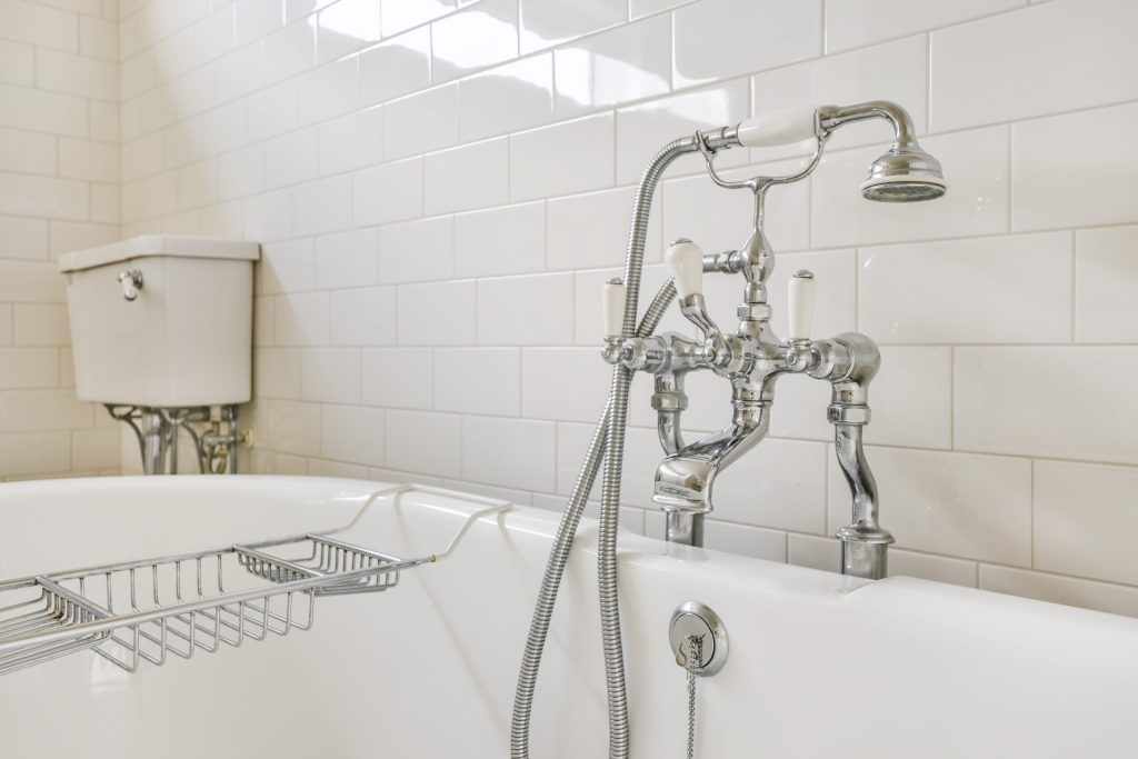 Close up of delightful bathroom faucet