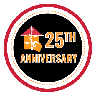 25th Badge Black
